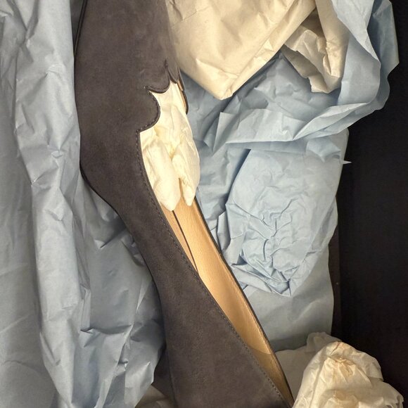 Prada Kitten Heel Gray Suede Size 38 - Picture 3 of 13